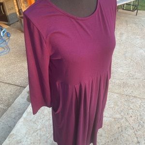 Zenana Premium purple women’s dress -sz L